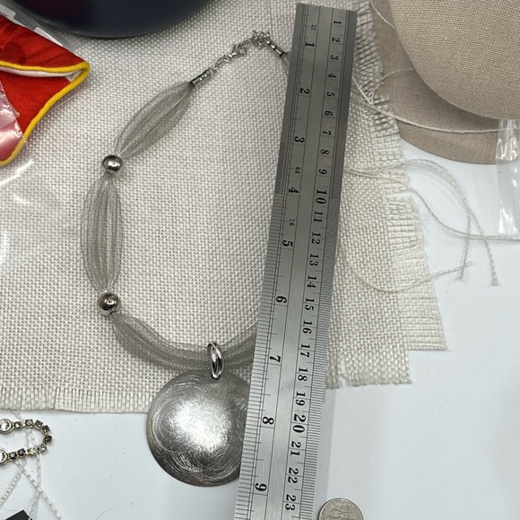 Vintage Milor Italy 925 Sterling Silver Mesh Collar Necklace 16-18" Adjustable - Picture 16 of 17
